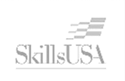 SkillsUSA logo with checkered flag design.