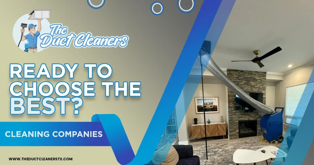 The best air duct cleaning service shows an image of The Duct Cleaners' cleaning process.