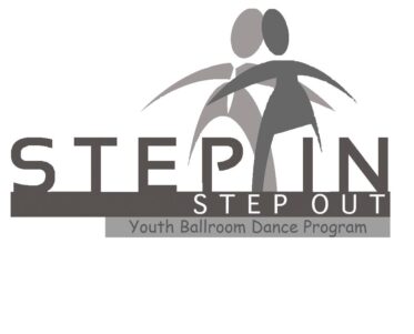 Logo for a youth ballroom dance program named Steppin' Out.